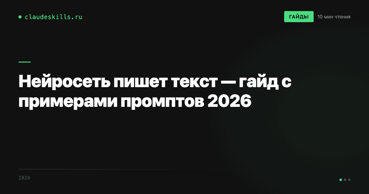 Нейросеть пишет текст — гайд с примерами промптов 2026