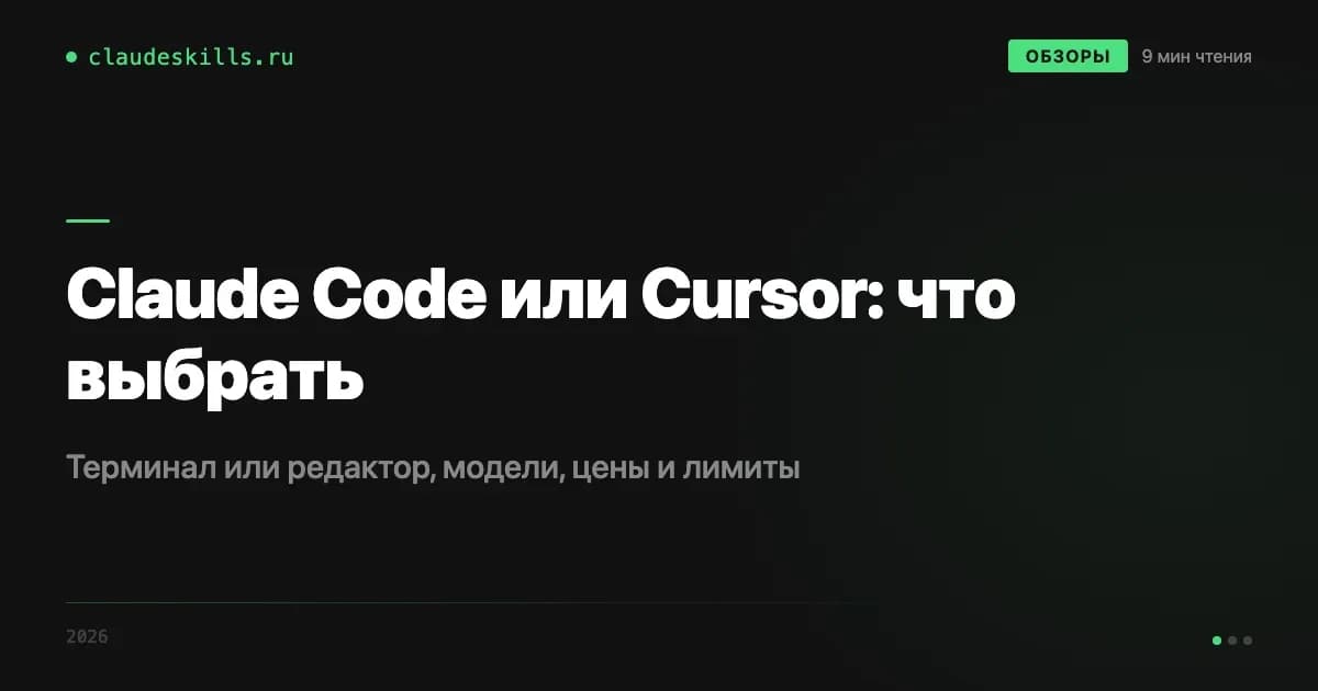 Claude Code или Cursor: что выбрать в 2026